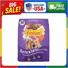 Purina Friskies Surfin Turfin Dry Cat Food Chicken Salmon Mignon 30 lb Bag