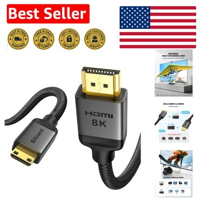 8K 60Hz Mini HDMI to HDMI Cable 6.6FT for Next-Gen Gaming & Video Transfer