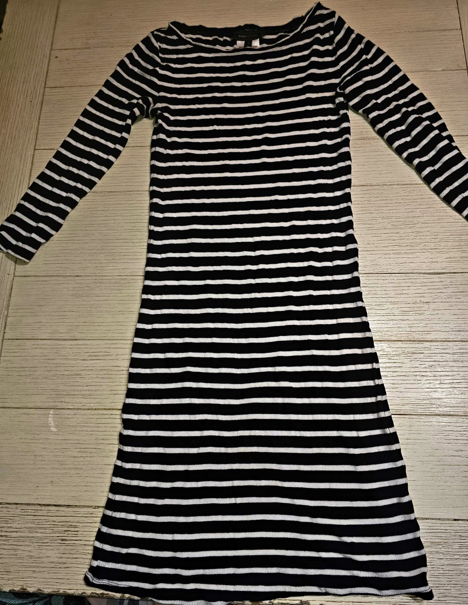 bcbg striped shirt dress BCBGeneration BCBG New York Women's Long Sleeve Collar Neck Mini Shirt Dress, White Navy Stripe: Buy Online at Best Price in UAE