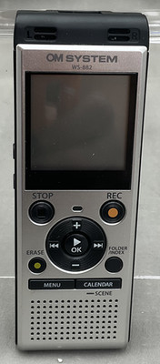 OM SYSTEMS WS-882 DIGITAL VOICE RECORDER Without Battery SILVER Very Good