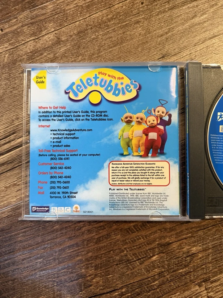 Knowledge Adventure PLAY WITH THE TELETUBBIES (CD-ROM, 1998) BBC - Image 4 of 4