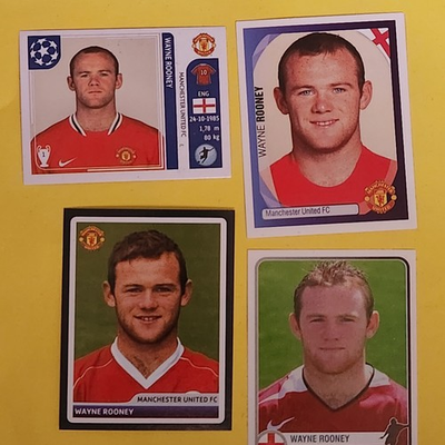 #ad Wayne Rooney 4 Panini Sticker Lot Champions Of Europe CL England $14.00