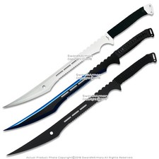 Espada Ninja 29" Doble Hoja Azul Fantasía Machetes con Funda Arma Anime