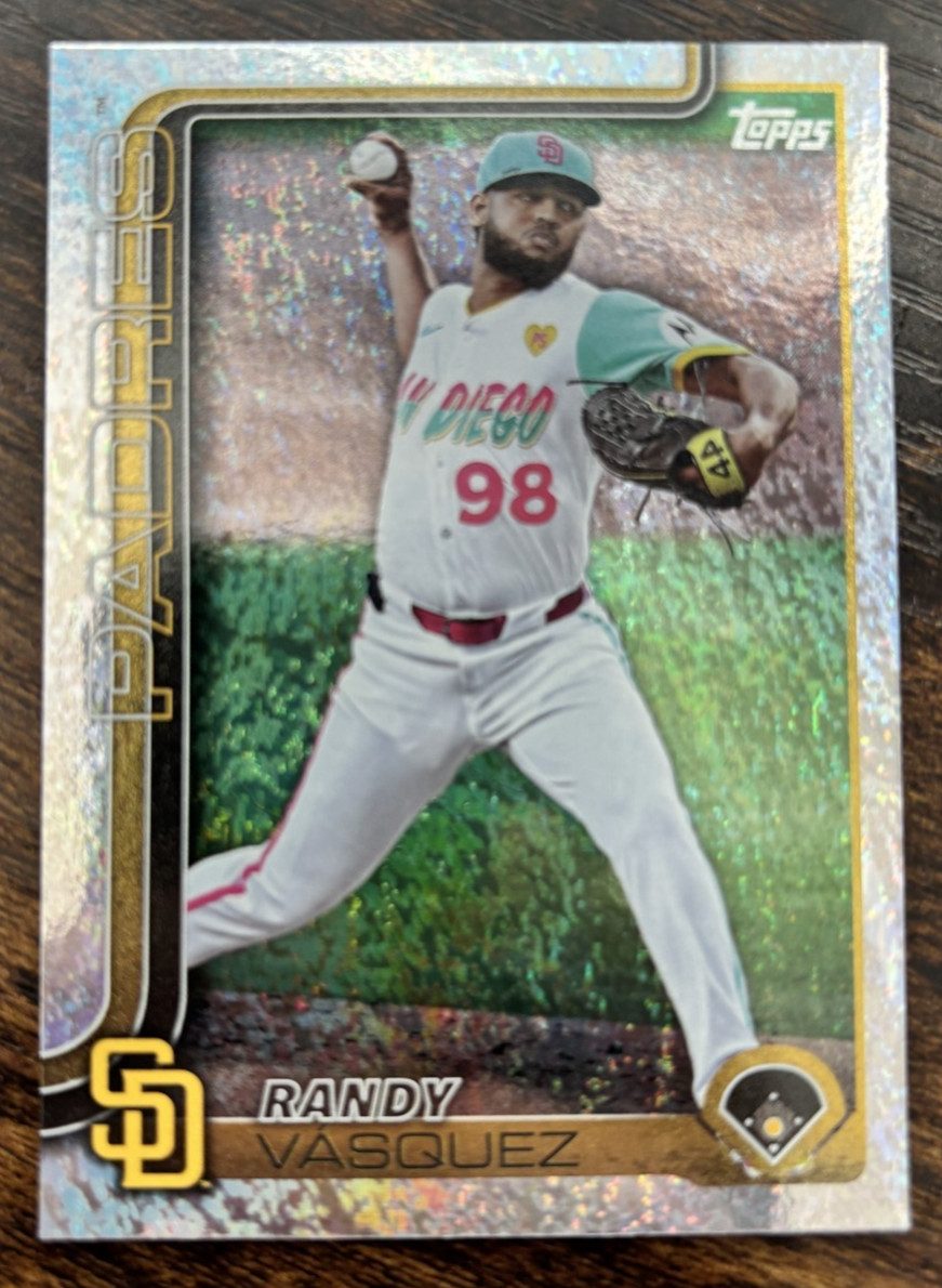 2025 Topps series 2 Randy Vasquez Sand Glitter Parallel Insert #456 SD Padres