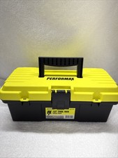 12  Kids Performax Tool Box With Tray, Yellow-for Tools or Toys. New
