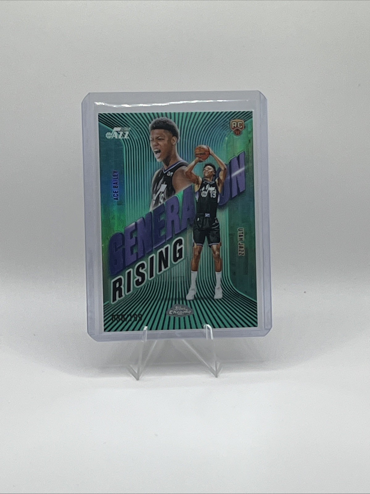 2025-26 Topps Chrome- Ace Bailey Aqua Refractor Generation Rising /199 Rookie RC