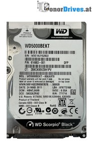 Western Digital WD5000BEKT-60KA9T0 - 500 GB - SATA - Pcb 2060-771714-002 Rev. P1