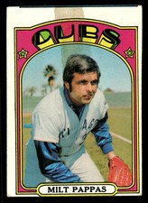 1972 Topps Milt Pappas #208 - Chicago Cubs - (Low Grade)