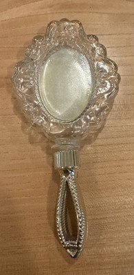 Avon Looking Glass Mirror Bottle Brocade Cologne Vintage Decorative Empty