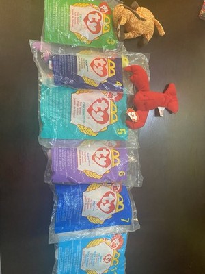 TY McDonald s Beanie Babies # s 3,4,5,6,7,11 in bags Plus Twigs & Pinchers