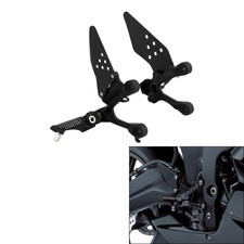 Motorcycle Front Footpegs Footrests Bracket Fit For Kawasaki Ninja ZX6R 2009-18