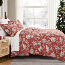 , Inc. Oversized California King Duvet Cover Set Premium Floral Duvet Comfort...
