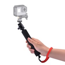 Universal 360 Degree Selfie Stick with Red Rope for GoPro, Cellphone, Compact