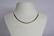 Designer Inspired 18K Yellow Gold Filled 18" 2 mm Thin Flat Snake Chain Necklace