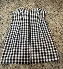 Forever 21 Black and White Checkered Mini Dress Size L