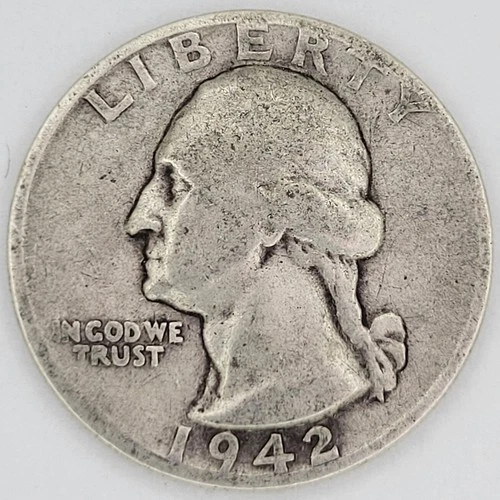 1942-S Washington Quarter 90% Silver Coin / You Buy What You See