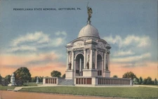 Pennsylvania State Memorial,Gettysburg,PA Tichnor Adams County Vintage Postcard