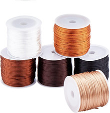 192 Yards 1Mm Satin Rattail Cord Nylon String Cord Silk Cord Chinese Knotting...