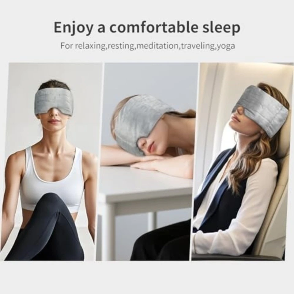 Sleep Aid Weighted Eye Mask Washable Sleeping Mask Blackout Eye Mask  Night Use - Image 4 of 4