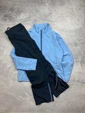 Vintage Nike Womens Blue Nylon Tracksuit Size L Retro 90s Sportswear