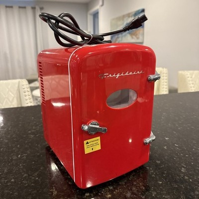 Frigidaire Red Mini Personal Fridge Cooler, 1 Gal Capacity fits Six Cans