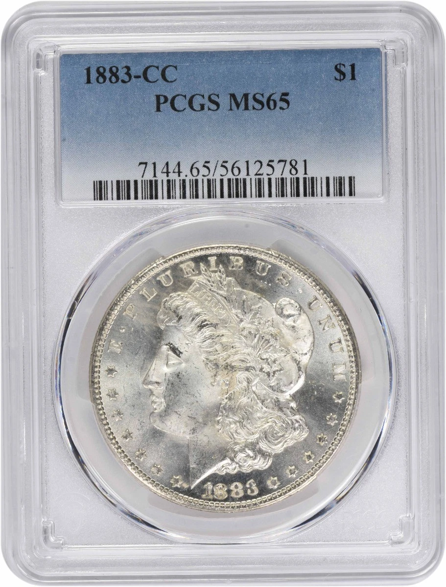 Uncirculated MS 65 Graded 1883 Year Morgan US Dollars (1878-1921