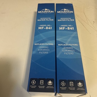 NEW SEALED Mountain Flow MF841 Replacement Refrigerator Water Filter Set of 2