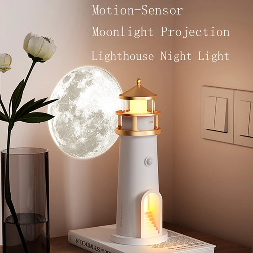 Lámpara de Luna Proyección Faro Lámparas Luz Nocturna Control Remoto Bluetooth Música - Imagen 16 de 28