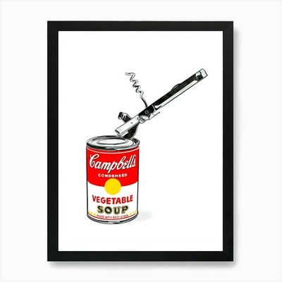 DOSE SUPPE Kunstdruck gerahmt Wandbild Poster Leinwanddruck Bild