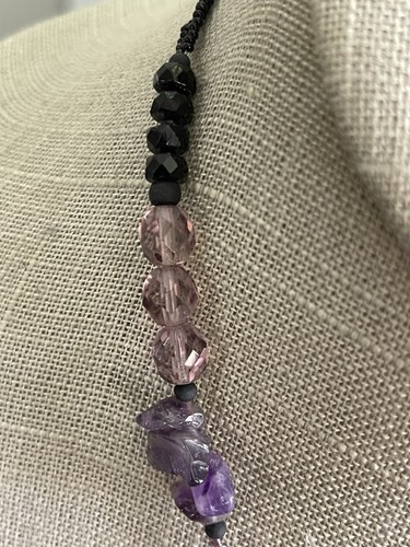 Murano Italien Kunst Glas Lila Amethyst Perlen Grob Halskette Küste Statement - Bild 17 von 21