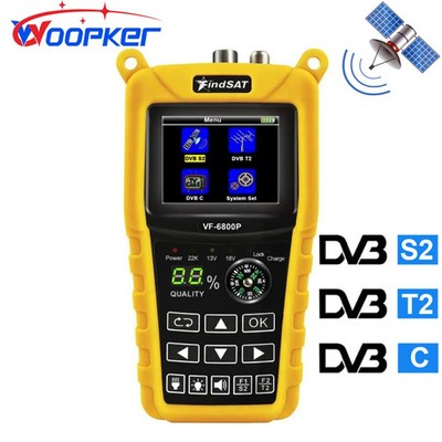 Satellite Finder VF 6800P Support DVB-T2/DVB S2/DVB C Sat Finder Meter Receiver