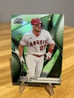 2025 Topps Chrome Black Mike Trout Angels #5 Green Wave Refractor /99