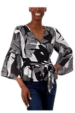 Attitudes by Renee Global Illusions Faux Wrap Cabana Top Etched Palms