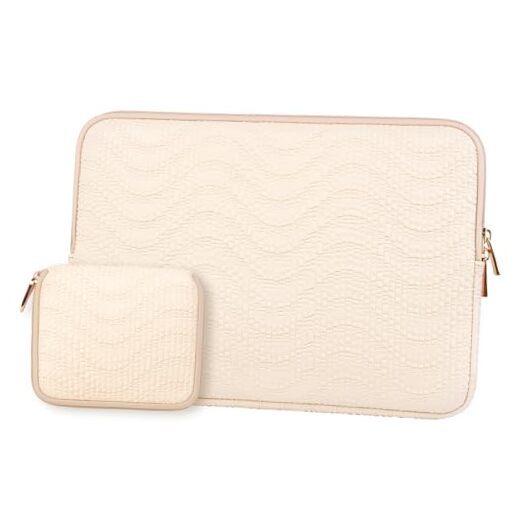 13 13.3 14 inch Laptop Sleeve Case for MacBook Air 13 13-13.3 inch Milky White