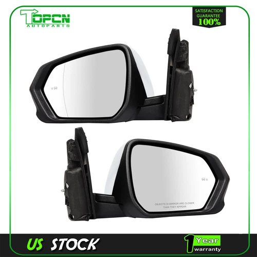 For 2018-2021 Chevrolet Equinox Chrome Driver & Passenger Side Mirror Blind Spot