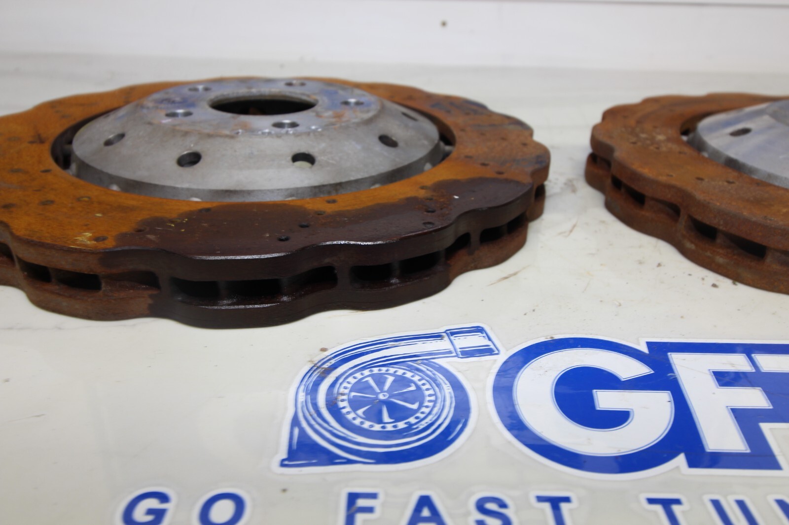 17-21 AUDI R8 V10 PLUS RWS OEM FRONT DISC BRAKE ROTOR ROTORS SET