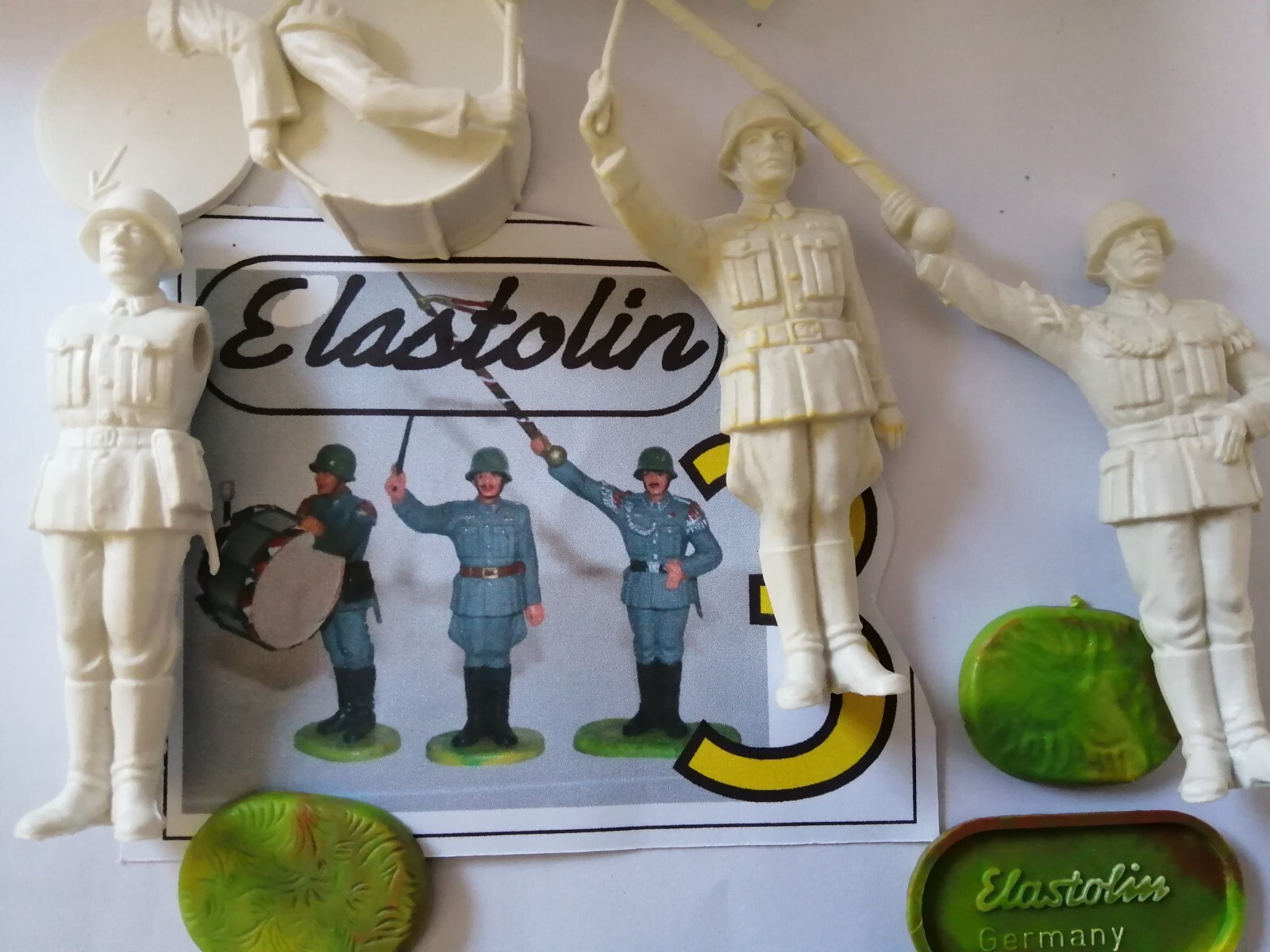 Elastolin Unpainted figures 1/24 scale 70 mm German WW2 Bandsmen eBay