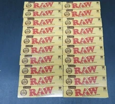 20 Packs Raw Classic King Size Slim Natural Unrefined Rolling Papers