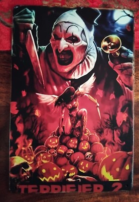 ''TERRIFIER 2'' HORRORFILM FILM BLECHSCHILD/WANDDEKO * SLASHER * HORROR * CLOWN * NEU