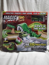 Magic Tracks Dino Chomp Amazing Tracks That Bend, Flex  Glow New Dinosaur Theme