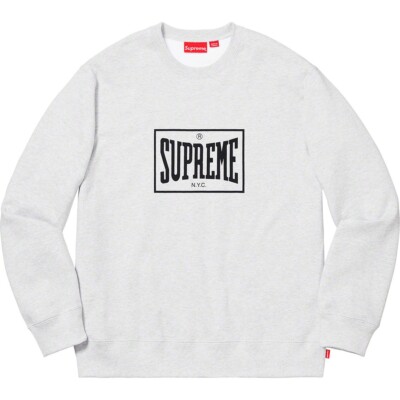 Supreme シュプリーム S Warm Up Crewneck グレー Supreme Warm Up Crewneck Ash Grey Large S/S 19 | eBay