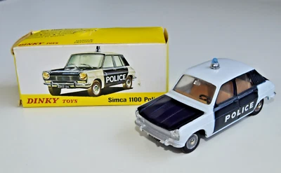 DINKY TOYS SIMCA 1100 POLICE REF 1450 BOITE D'ORIGINE MECCANO Made in SPAIN - Photo 1/4