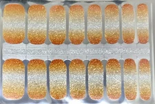 Color Nail Polish Strips,16ct. Orange Cream Ombré READ DESCRIPTION BELOW