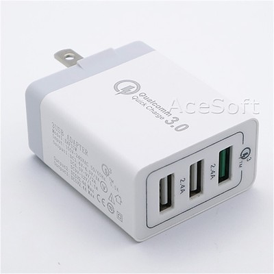 High Quality Plug-in 3Port QC3.0 Charger for Samsung Galaxy S8 SM-G950U TracFone