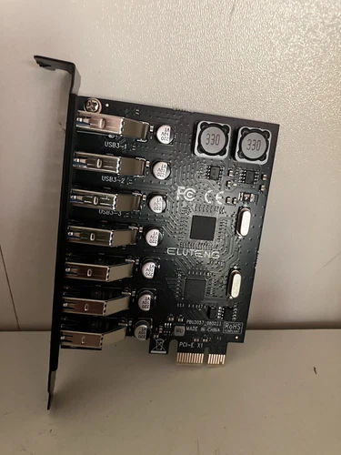 7 Port PCI-E to USB 3.0 PCI Express Expansion Card Adapter Hub for Win XP/7/8/10