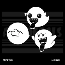 Super Mario Brothers - Boo 3 pack -  Nintendo - decal vinyl sticker 