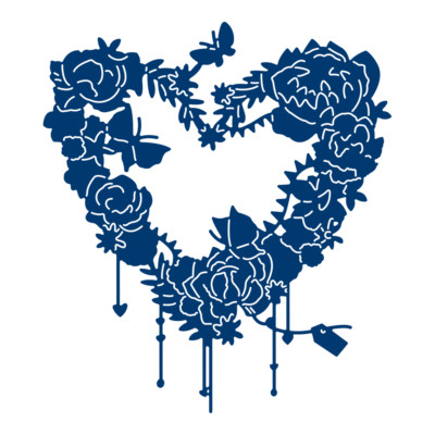 Tattered Lace Essentials 'FLORAL HEART' Stanze - ETL270 - KOSTENLOSER UK-VERSAND & VERPACKUNG