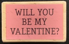 Hampton Art Studio G Will You Be My Valentine Rubber Stamp