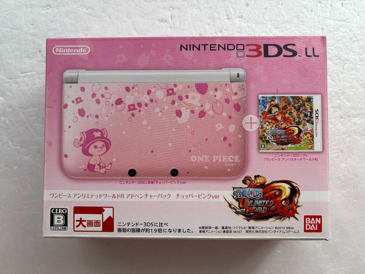 Nintendo 3DS XL One Piece Unlimited World R Chopper Pink Console