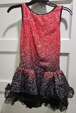 Womens Weissman Dance Outfit Jazz Tap Size SA Small Adult Red Black Sequins